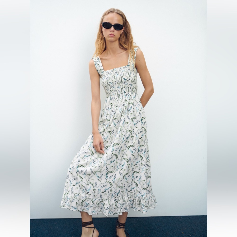 Zara floral print dress